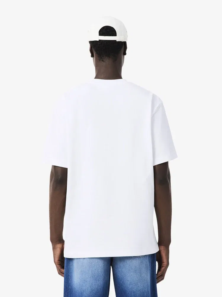 Футболка Relaxed Fit LACOSTE, White — фото 3