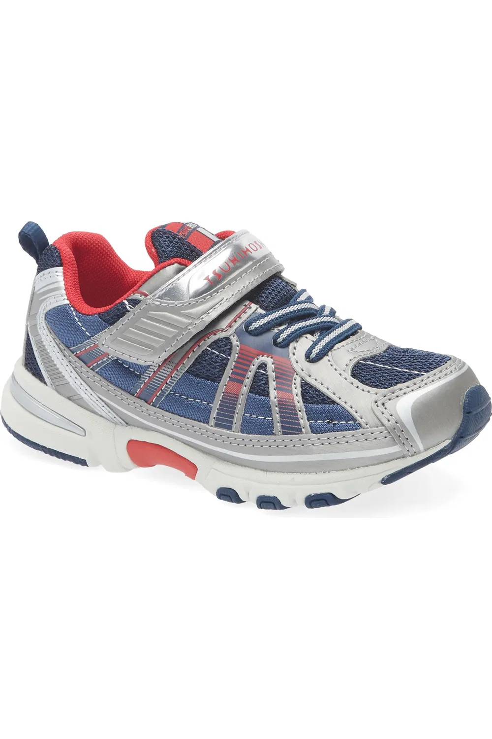 Детские кроссовки спортивные на шнуровке Storm Tsukihoshi, Steel/Cobalt