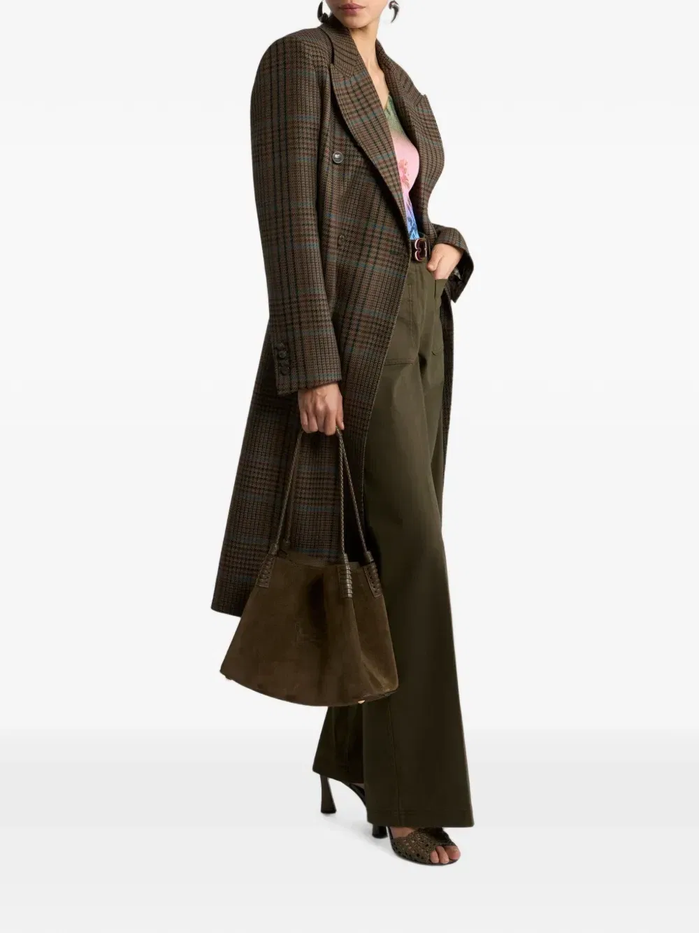 Широкие джинсы Etro, зеленый — фото 2