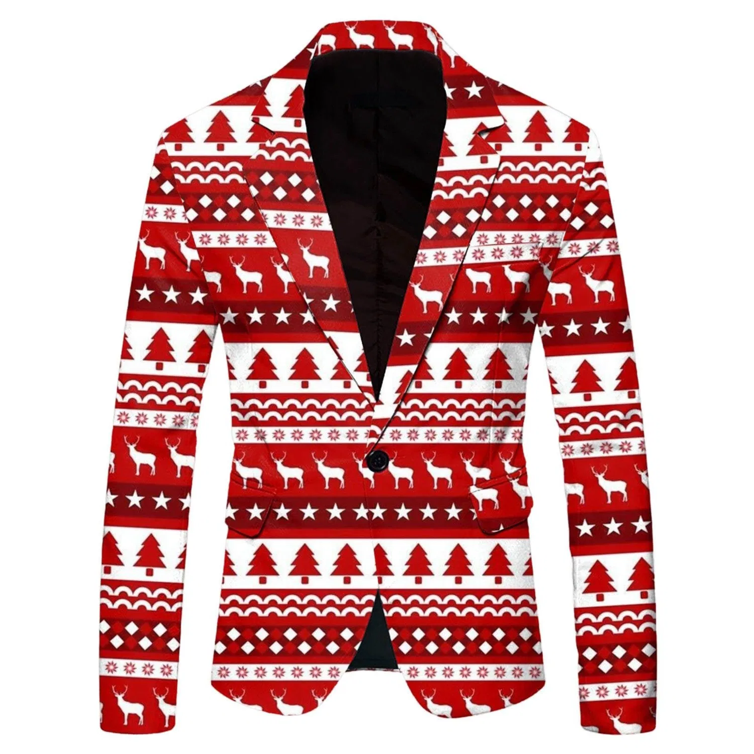 Женское пальто с принтом Christmas Casual Coat, Rosso