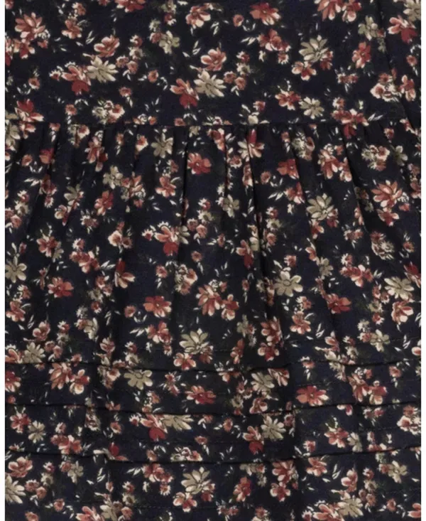 Детский ромпер для девочек с принтом Brushed Floral Dress Collection Ely'S & Co., темно-синий — фото 2