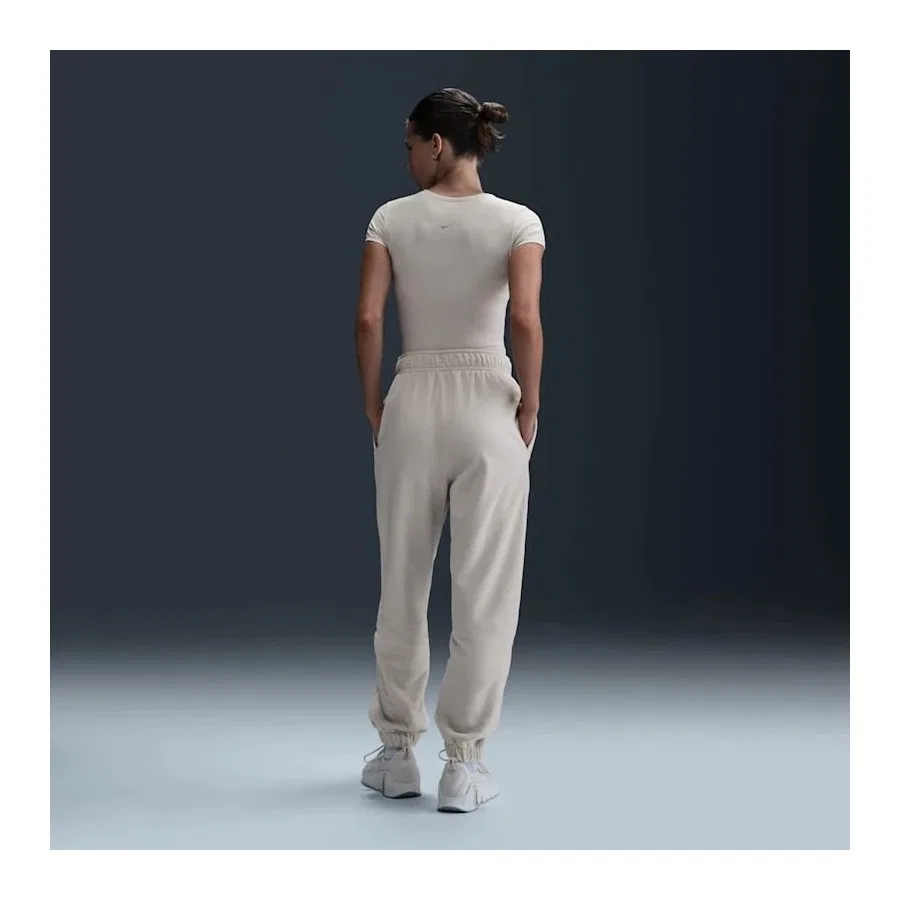 Женские спортивные брюки с высокой посадкой Nike Therma-Fit One-Loose Fleece Training, Черный — фото 3