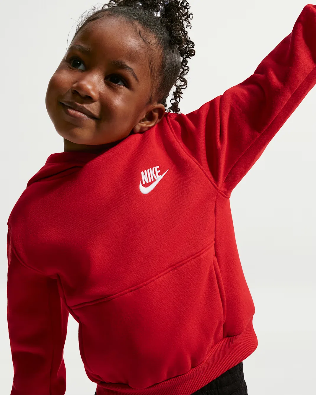 Детская толстовка с капюшоном Nike Sportswear Club Fleece, University Red — фото 3