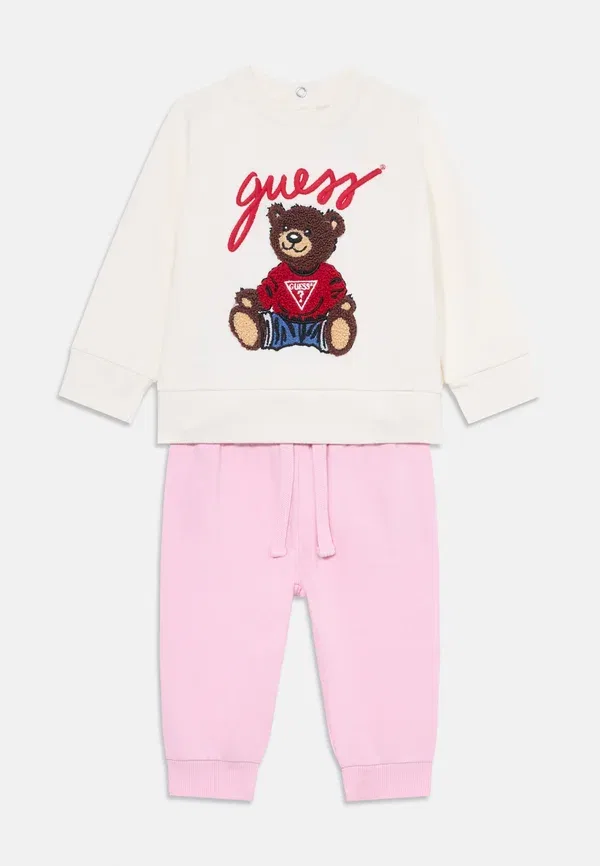 Детский спортивный комплект унисекс - толстовка Guess, белый/кремовый