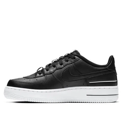 Детские кожаные кроссовки Nike Air Force 1 LV8 3 GS, Schwarz — фото 2