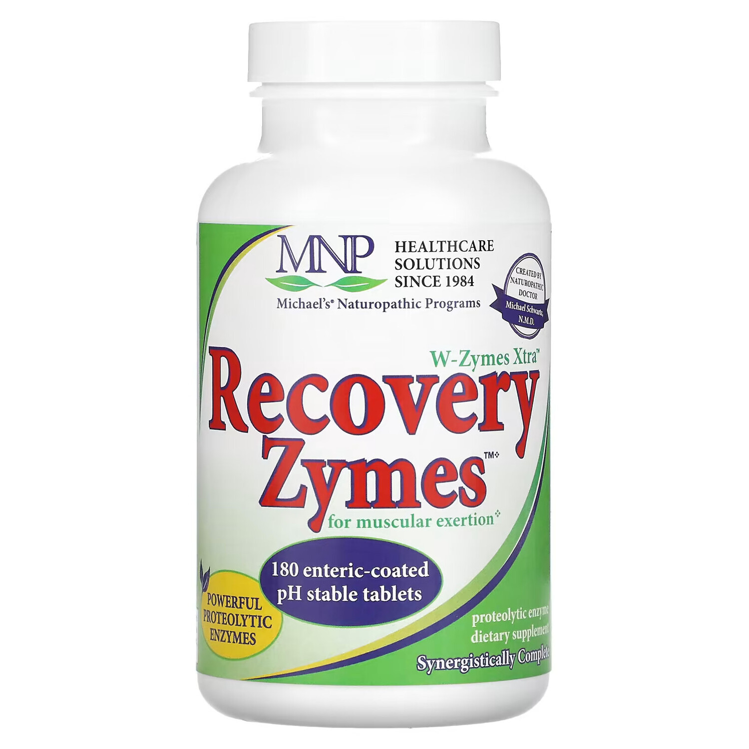 

Michael's Naturopathic, W-Zymes Xtra, восстановительные ферменты, 180 таблеток, покрытых кишечнорастворимой оболочкой