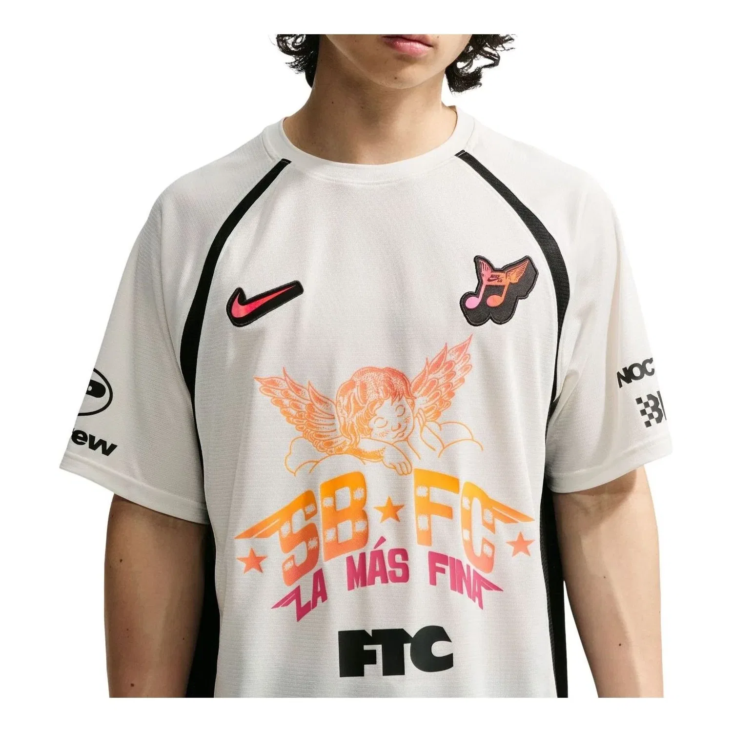 Мужская джерси Nike SB Skate Jersey Sail Black, белый