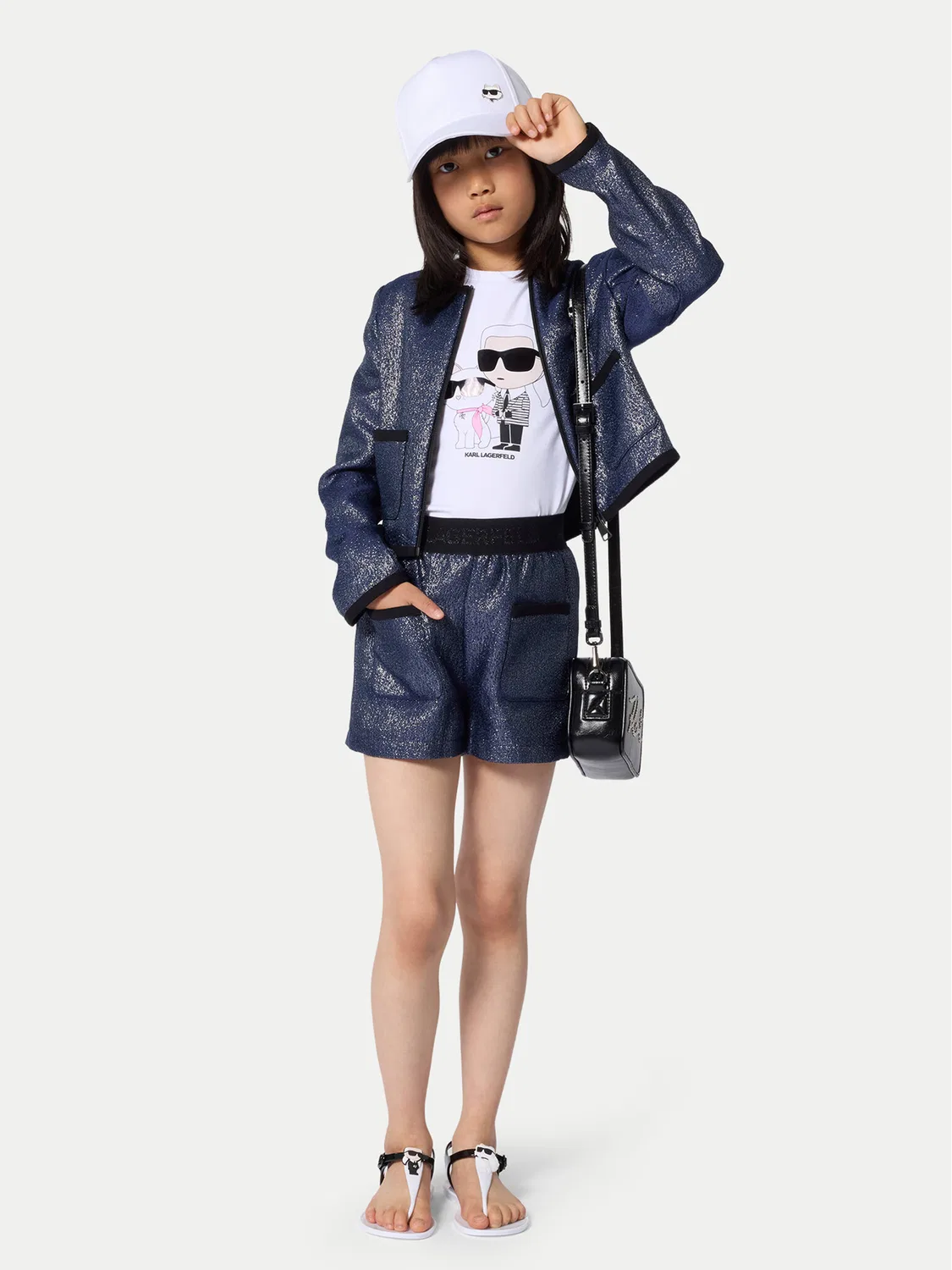 Футболка стандартного кроя для девочки Karl Lagerfeld Kids, белый