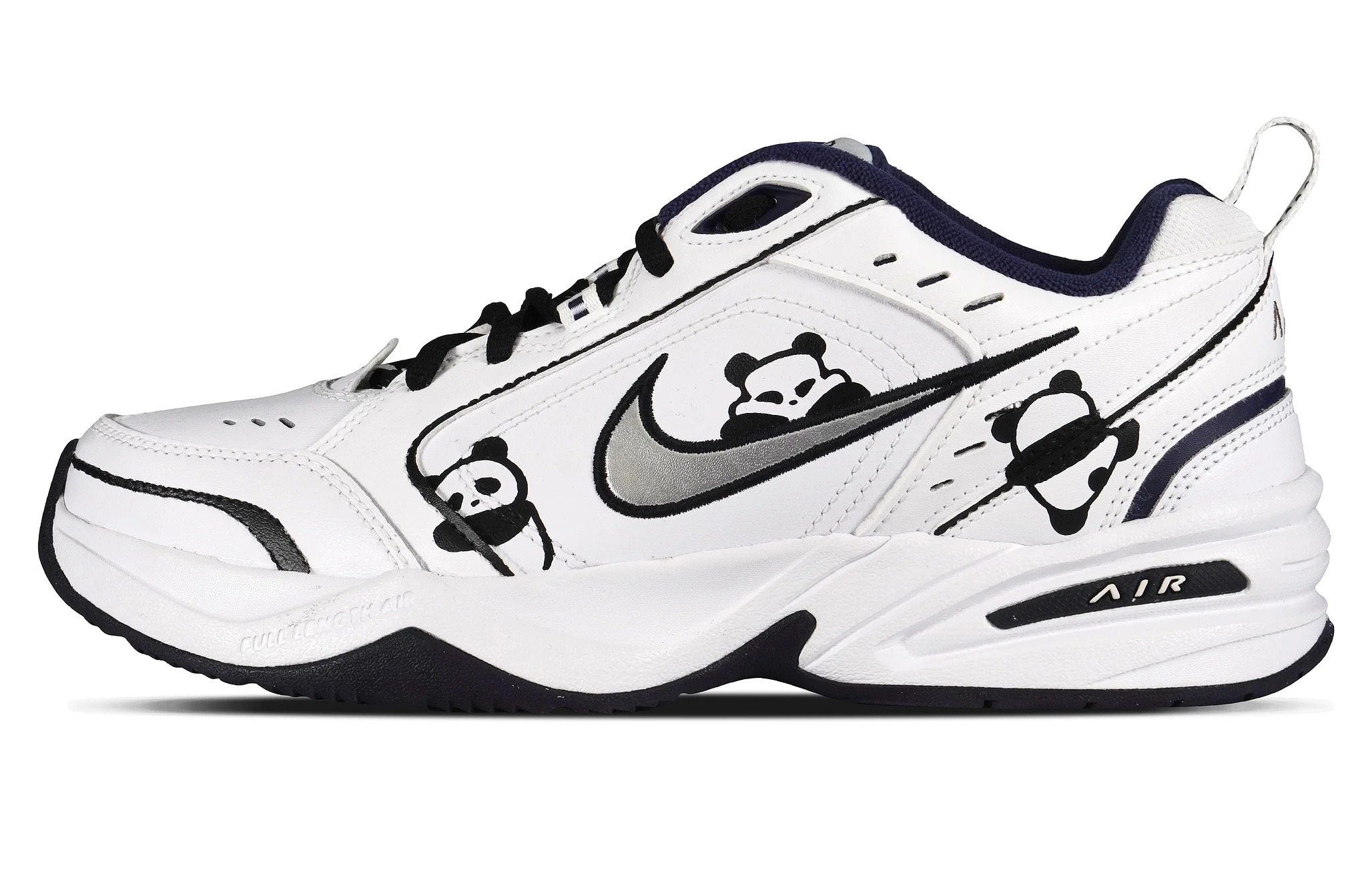 

Кастомизированные кроссовки Nike Air Monarch 4 Unisex, черный/белый