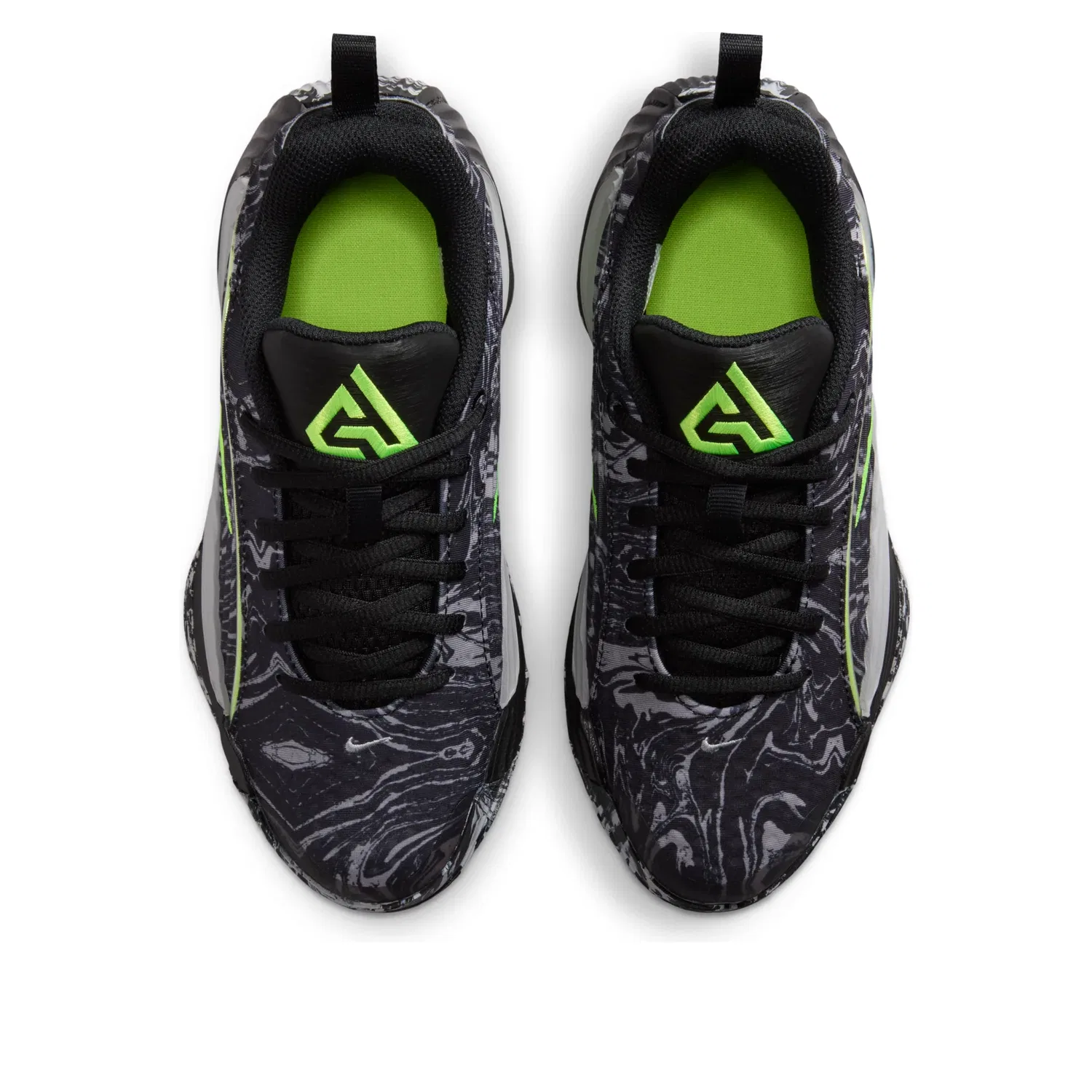 Детские кроссовки с синтетическим верхом Giannis Immortality 5 'Black Volt' Nike, Black/Volt/Light Smoke Grey — фото 3
