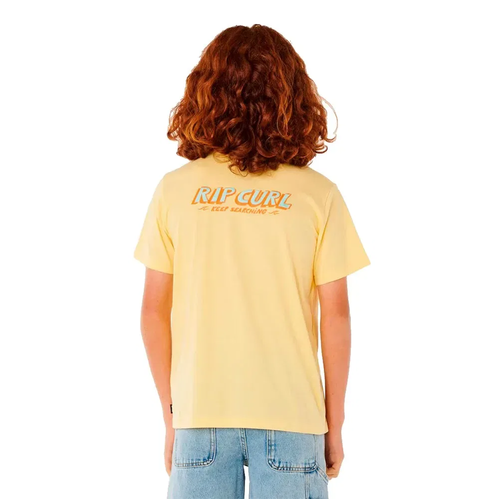 Детская футболка с принтом Eternal Shred Logo Rip curl, Yellow — фото 2