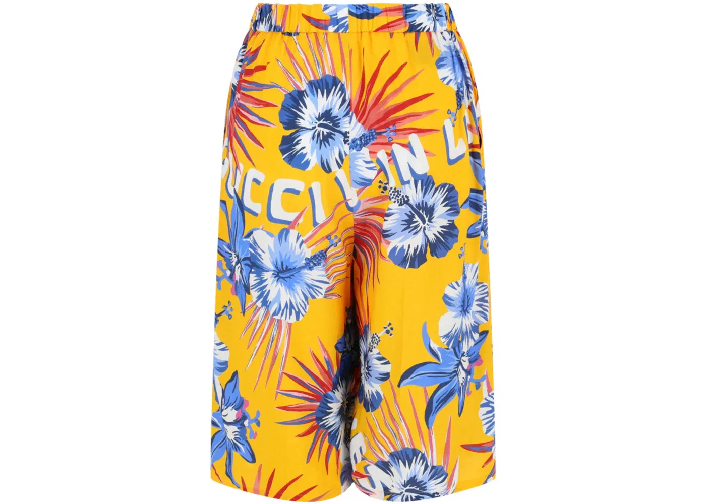 Женские шорты с принтом Wild Flower Gucci, Yellow — фото 2
