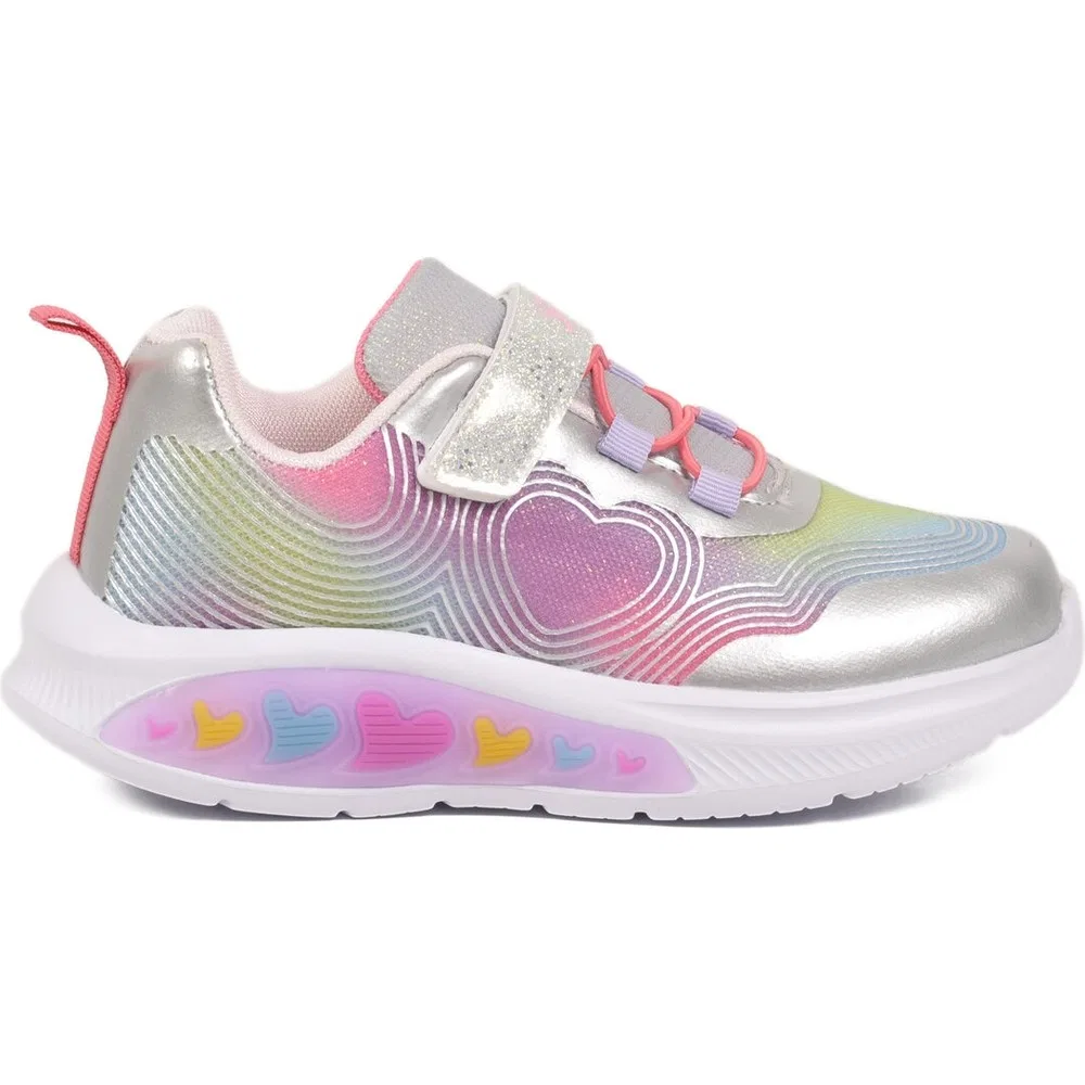 Детские спортивные кроссовки для девочек со шнуровкой и подсветкой, Silver Marco Kids
