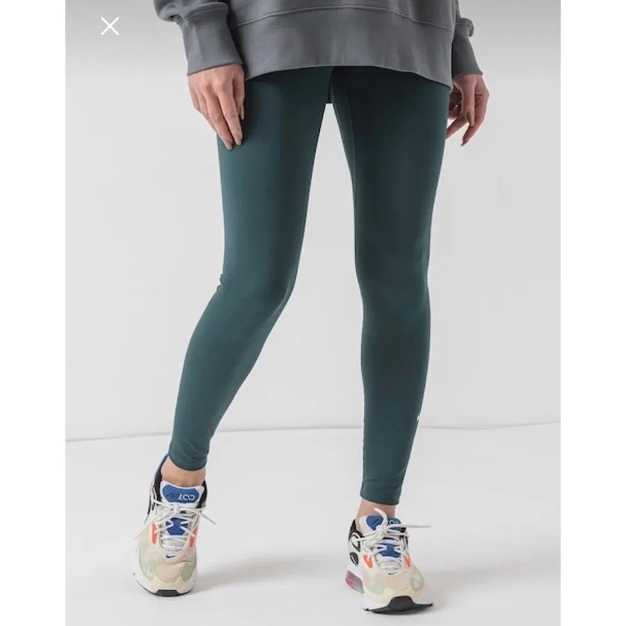 Женские спортивные леггинсы с высокой посадкой Nike One Dri Fit, Зеленый — фото 4