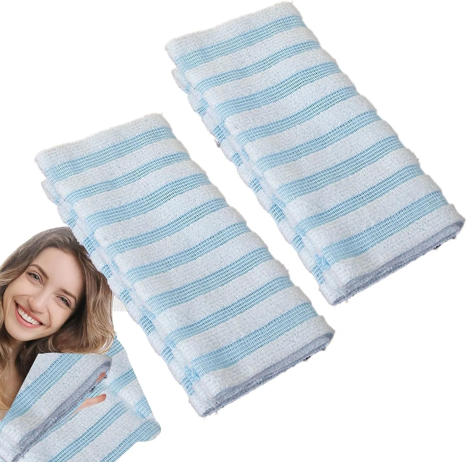 Generisch Отшелушивающее полотенце, 1 шт, Blue