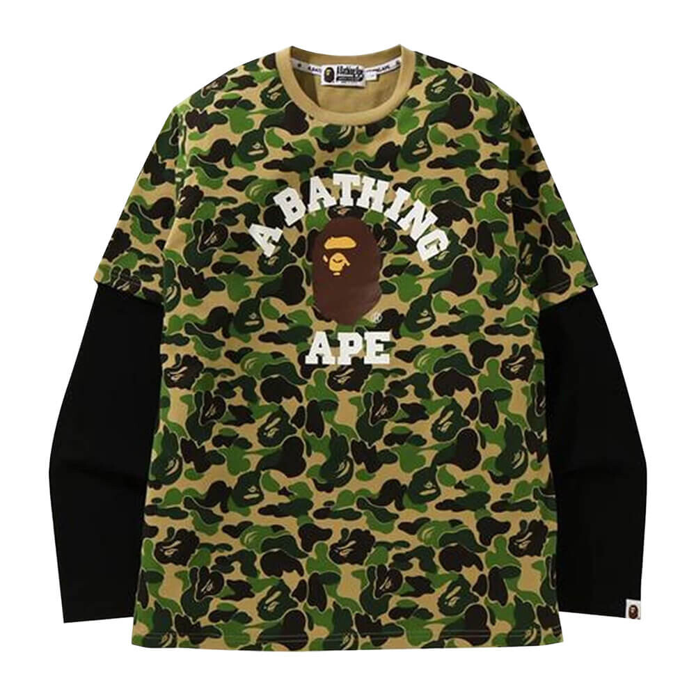 

Футболка Bape ABC Camo College Layered, зеленый