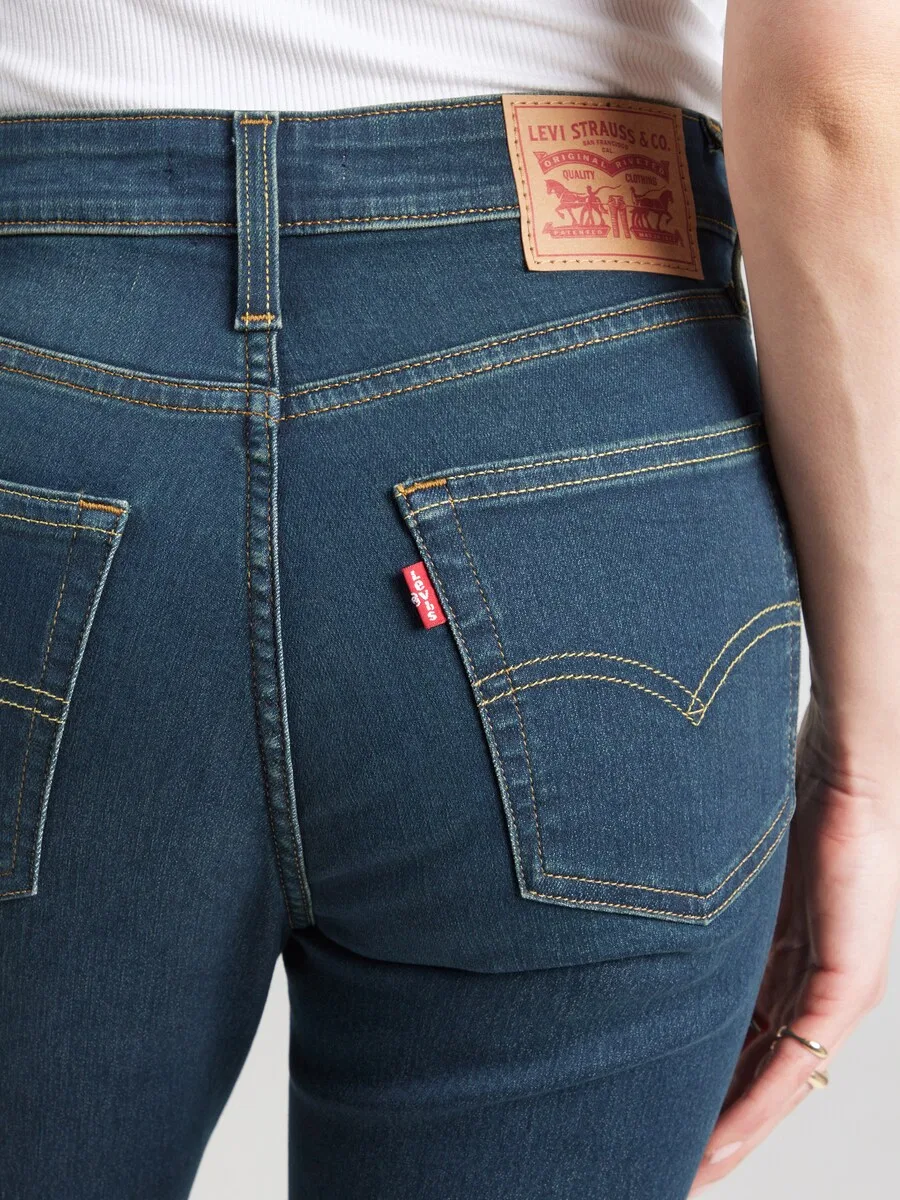 Джинсы LEVI'S Boot cut '725 High Rise Bootcut' темно-синего цвета — фото 3