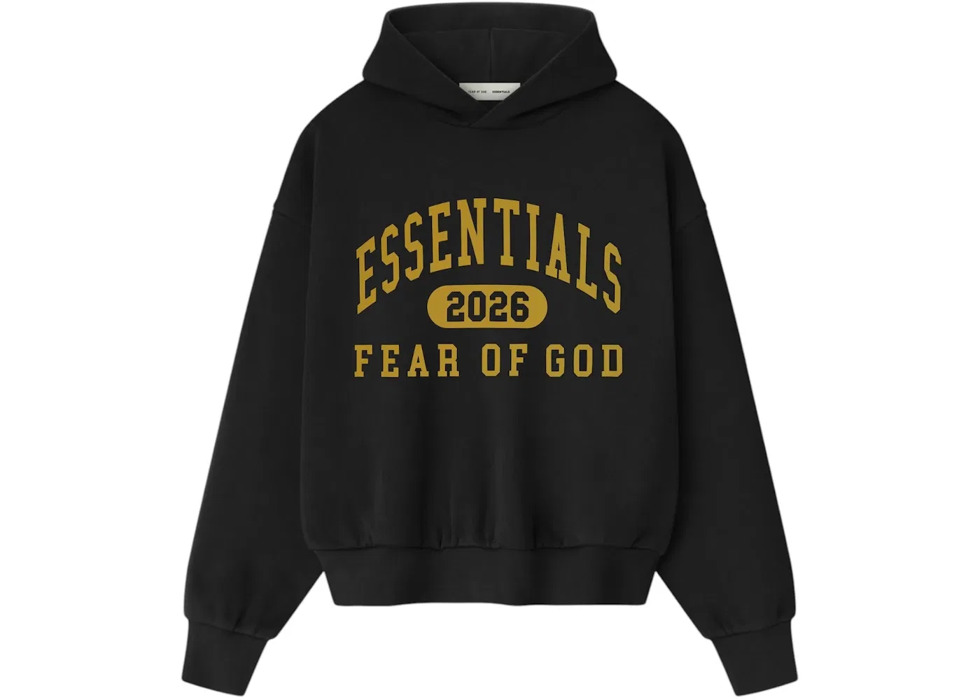 Мужская худи с длинным рукавом Fear of God Essentials Classic Fleece Hoodie Fear of God, Vintage Black