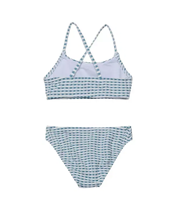 Детский купальник для девочек с перекрестными бретелями Forever Gingham Gottex Kids, зеленый — фото 2