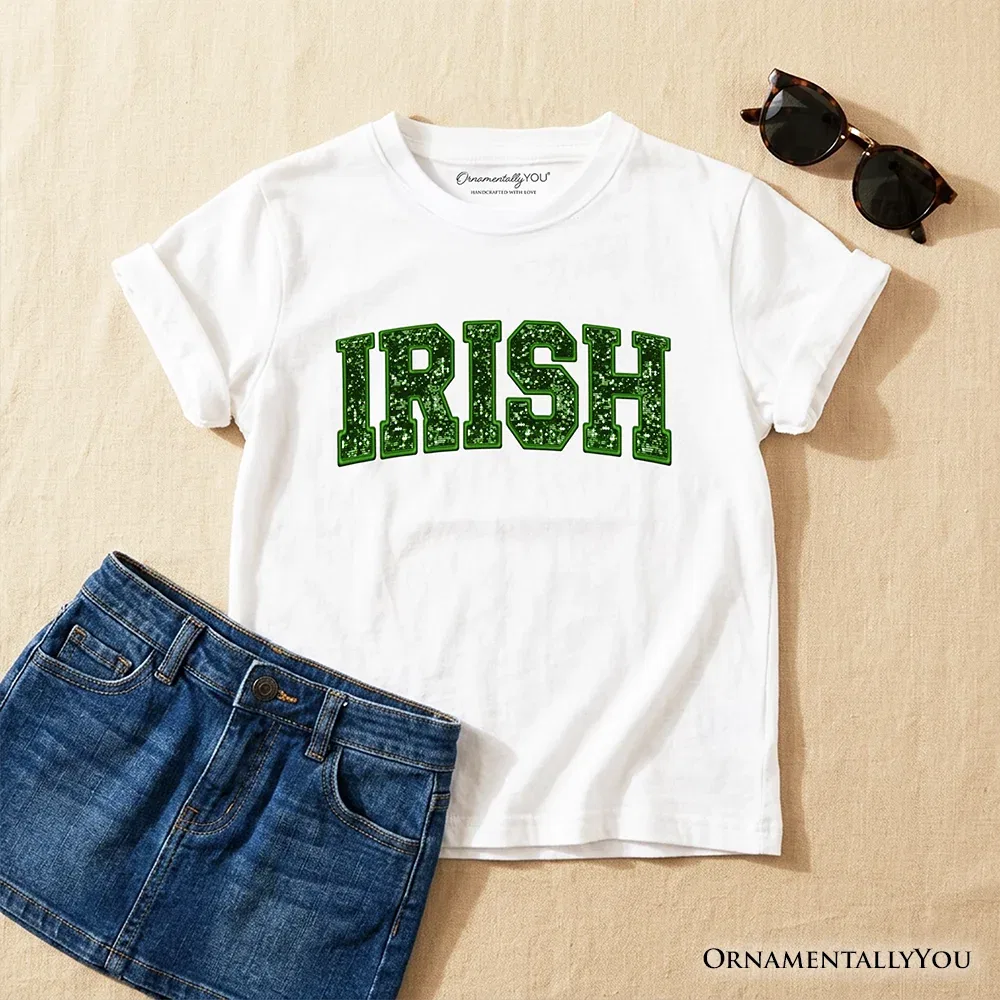 Детская футболка для мальчиков с принтом Irish Lucky Kids T-Shirt OrnamentallyYou, White