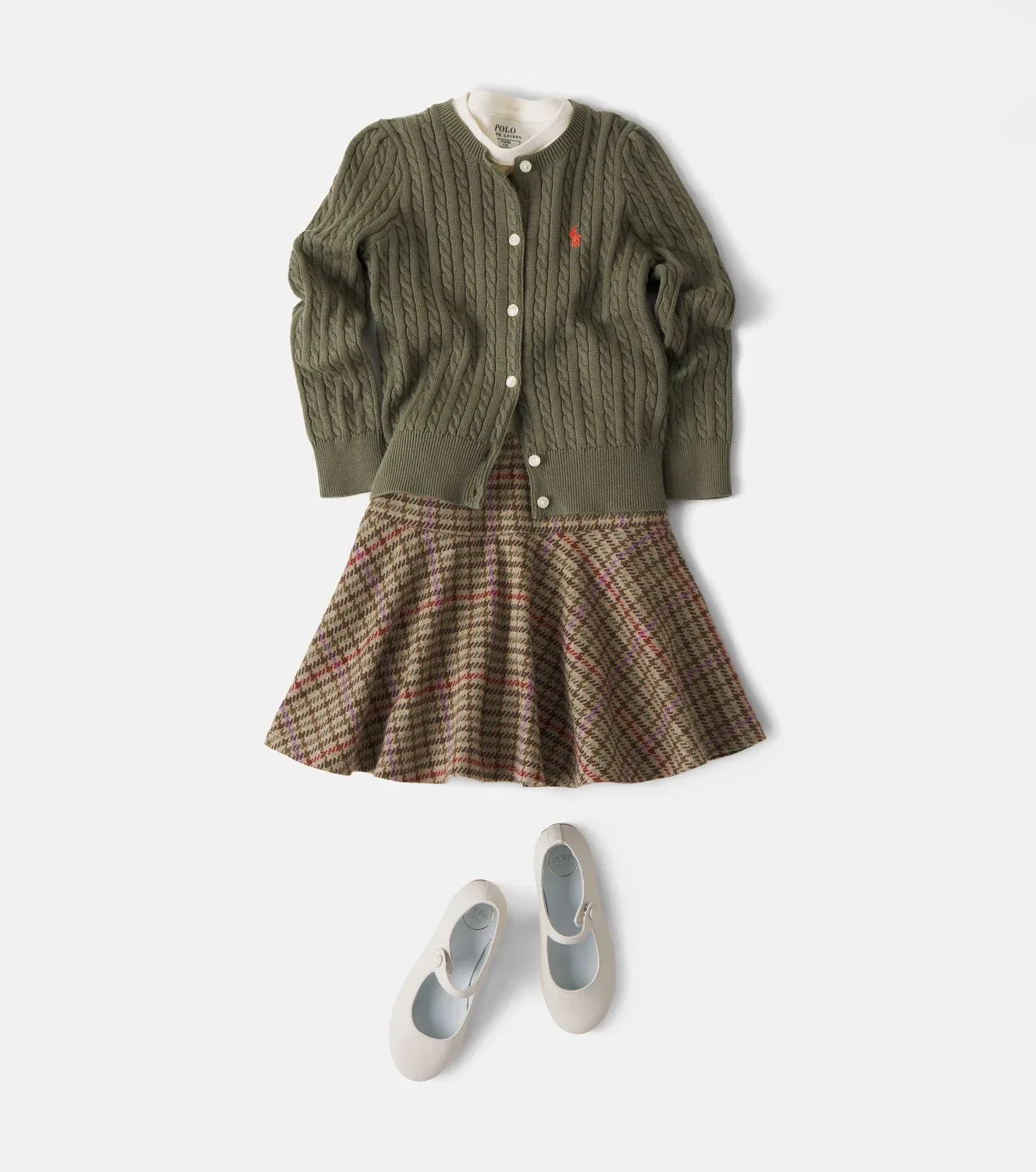 Кардиган крупной вязки Polo Ralph Lauren Kids, зеленый — фото 2