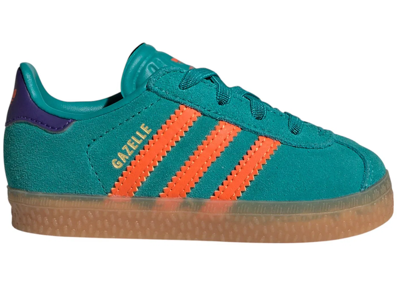 Детские кроссовки Lifestyle Adidas Gazelle Comfort Closure, Pure Teal/Impact Orange/Collegiate Purple