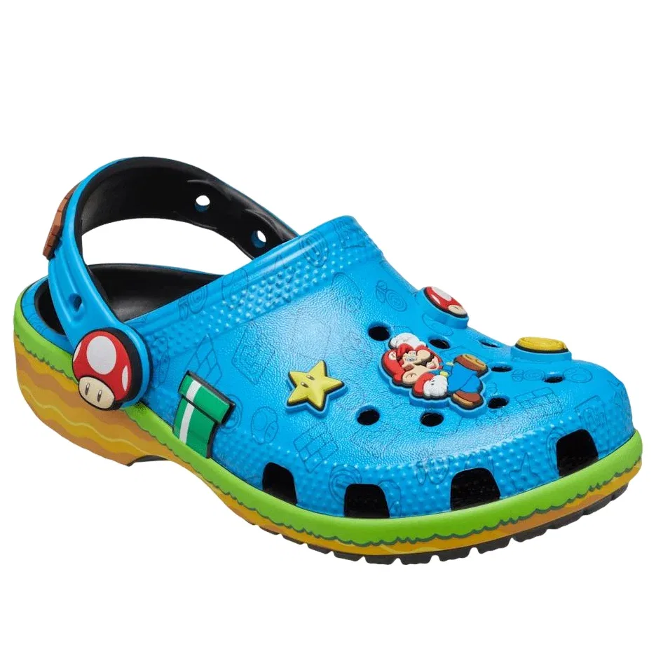 Детские кроссовки с резиновым верхом Super Mario Classic Clog 'Blue' Crocs, синий — фото 3