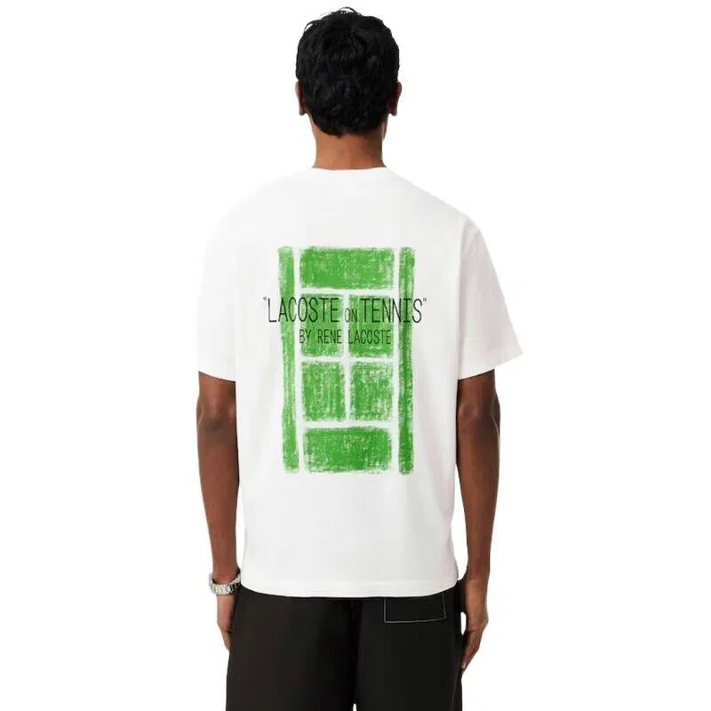 Мужская футболка с коротким рукавом TEE-SHIRT Lacoste, Weiss — фото 4
