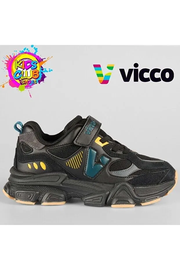 Детские ортопедические спортивные кроссовки для девочек Vicco, Black/Black