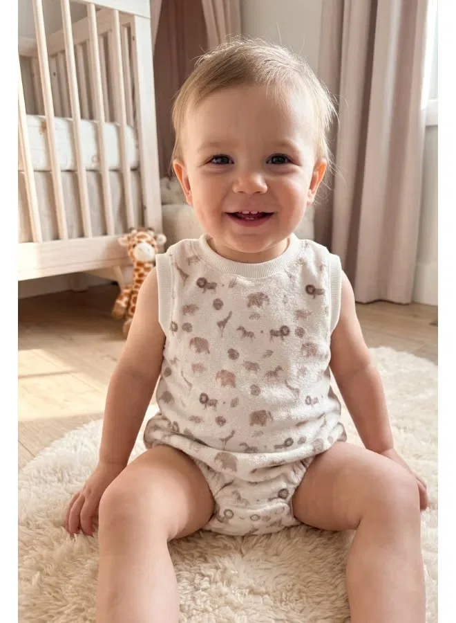 Боди-комбинезон без рукавов с принтом сафари Maxims Baby Store, сафари — фото 2