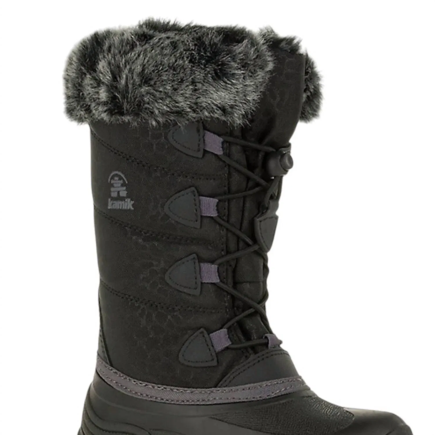Детские зимние сапоги водонепроницаемые Snowgypsy 3 Boot kamik, черный — фото 2