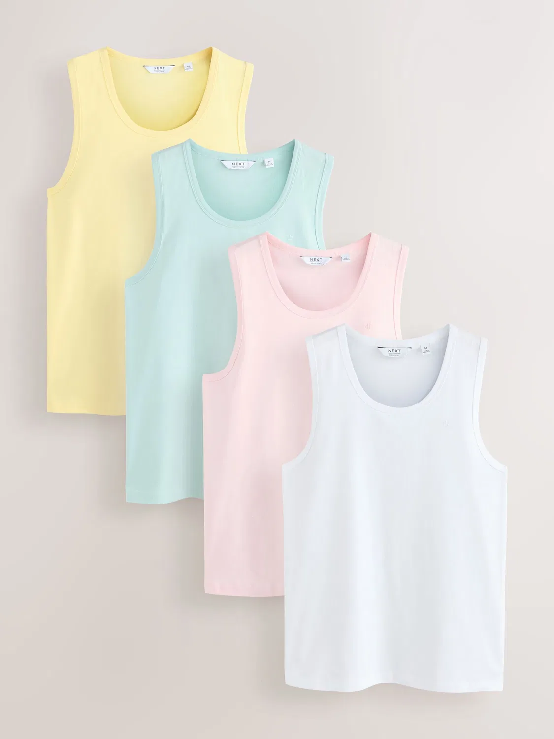 Майка Soft Trident Lightweight 4 шт Next, экрю белый/розовый/желтый/зеленый