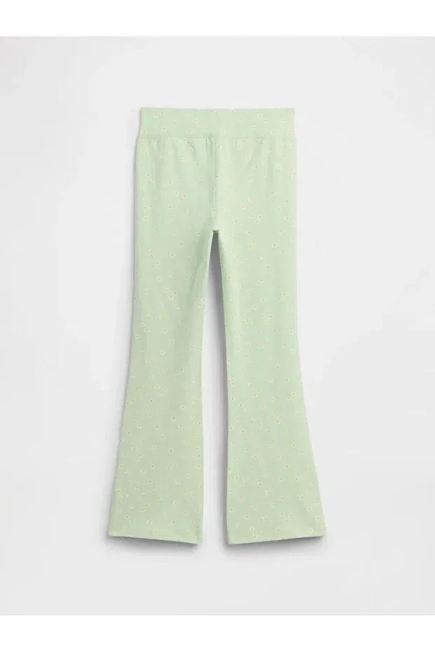 Детские леггинсы для девочек с принтом V-Fast sp flare leggings Gap, Green — фото 3