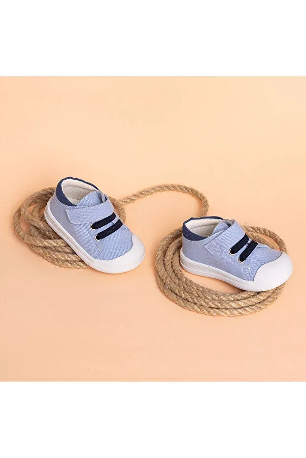 Детские тапочки-носки для мальчиков на липучке Hellobaby Ebebek Hello Baby, Blue — фото 2
