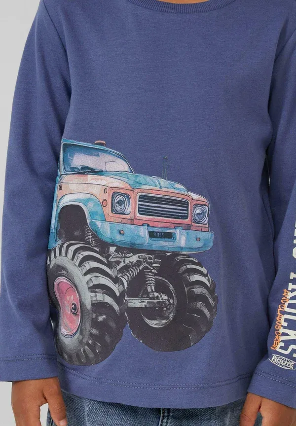 Футболка с принтом Long sleeved top S.Oliver, blau, синий — фото 3