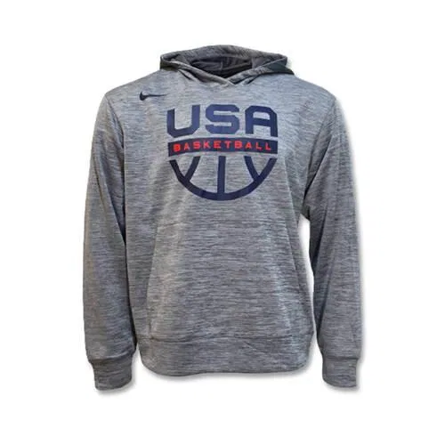 Мужской худи с капюшоном USA Spotlight Basketball Hoodie Nike, Grau