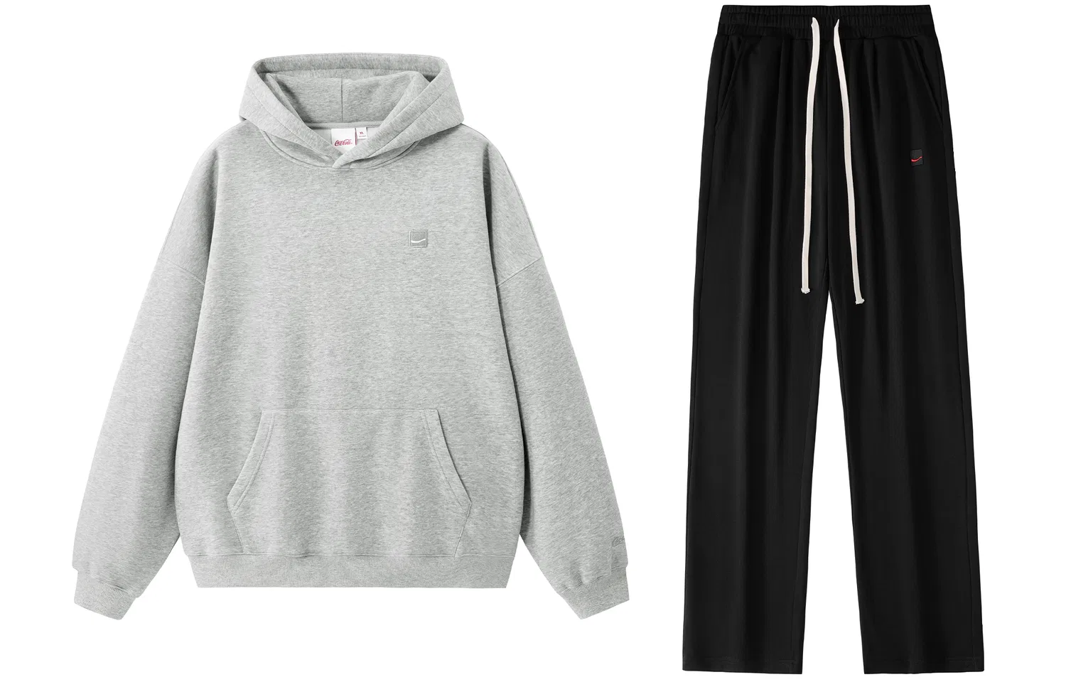 Детский комплект из свитшота и брюк с принтом Coca-Cola, Heather Gray/Black
