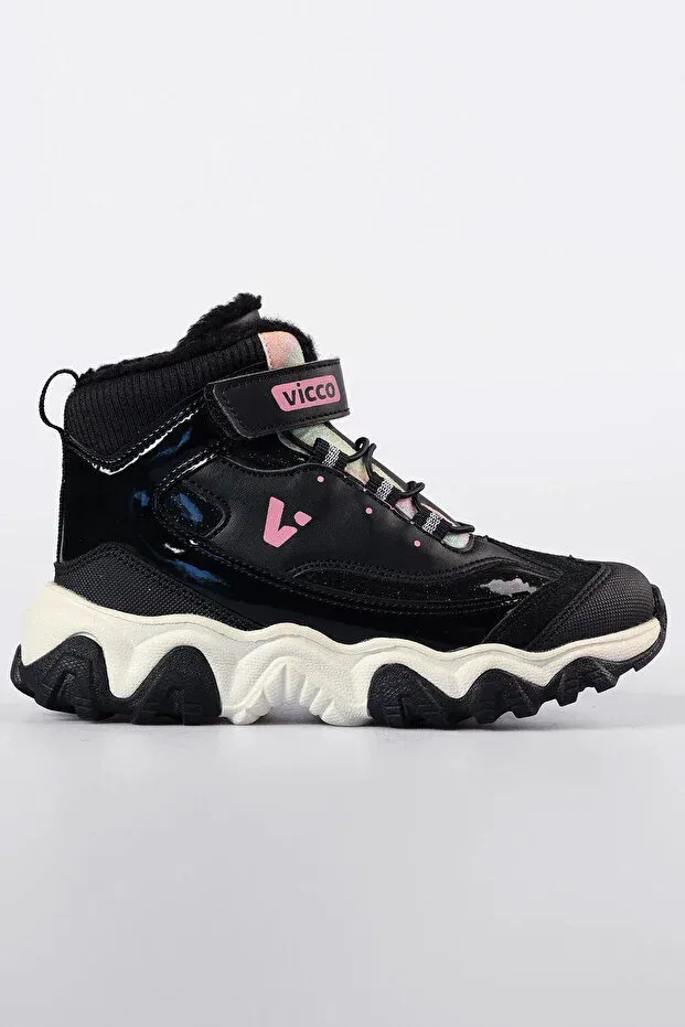 Детские ботинки для девочек без каблука Radus Velcro Girls' Daily Boots Vicco, Black