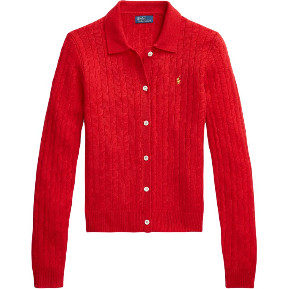 

Вязаный поло кардиган Polo Ralph Lauren, красный
