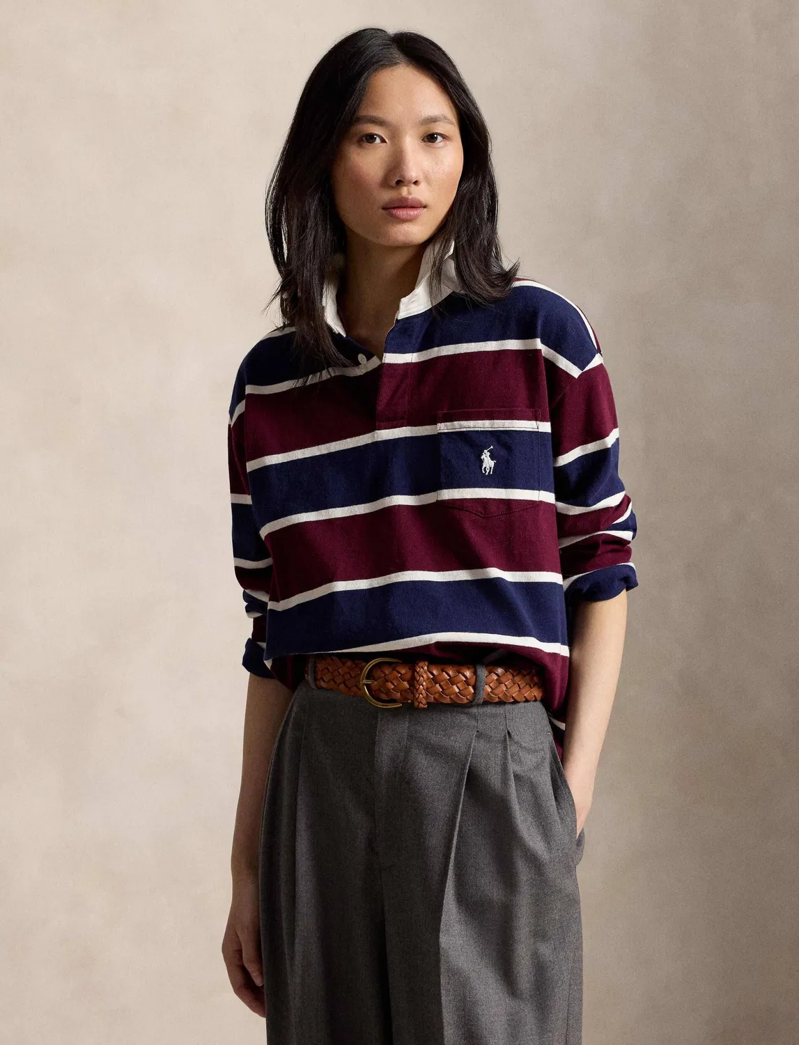 Поло с длинным рукавом Polo Ralph Lauren, Bordeaux