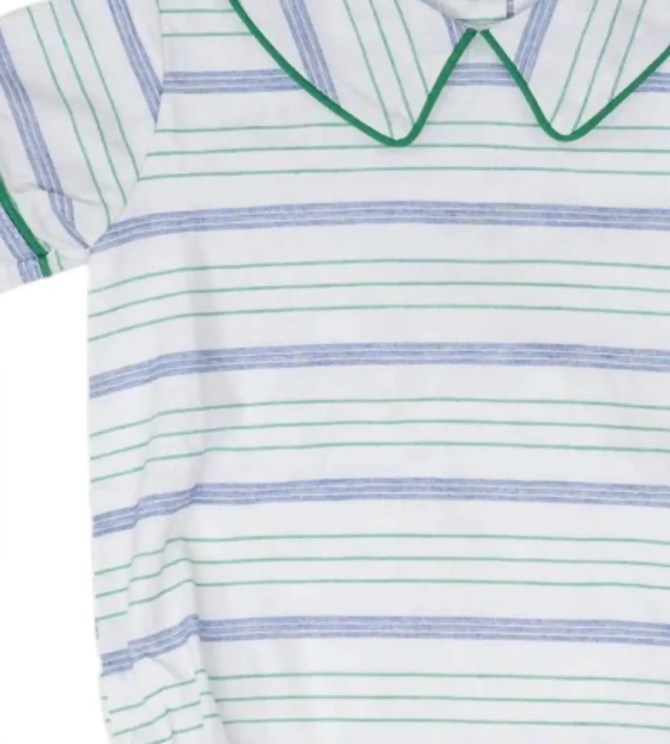 Детский боди-комбинезон с принтом полоска Baylor Stripe THE OAKS APPAREL, Green/Blue — фото 2