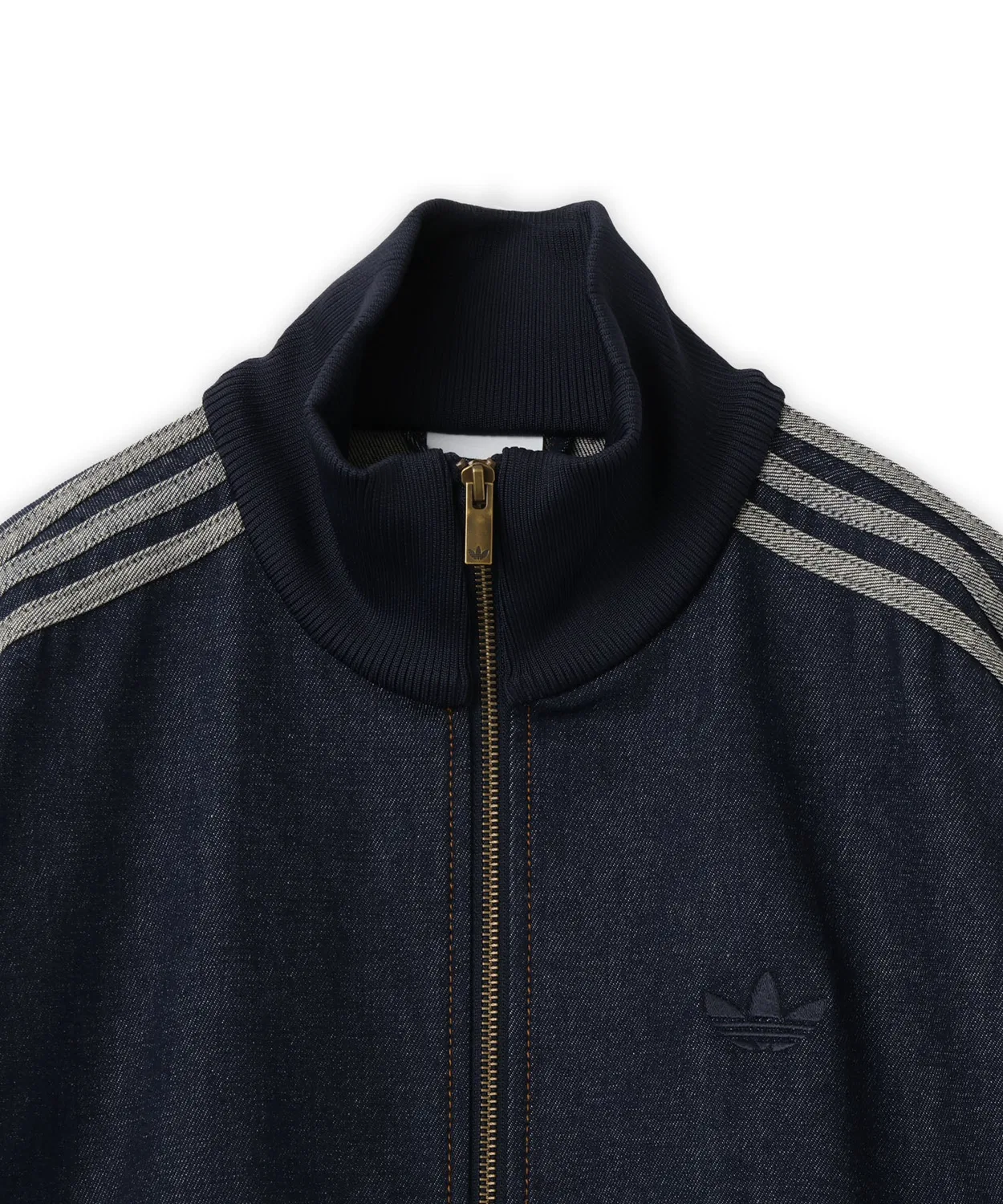 Мужская джинсовая куртка с принтом Firebird Adicolor Raw Denim Adidas, Dark Indigo Blue — фото 4