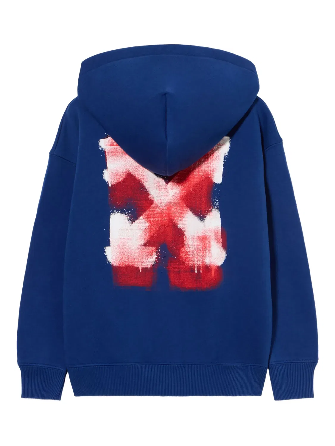 Худи с логотипом на молнии и узором стрелы OFF-WHITE, голубой — фото 2