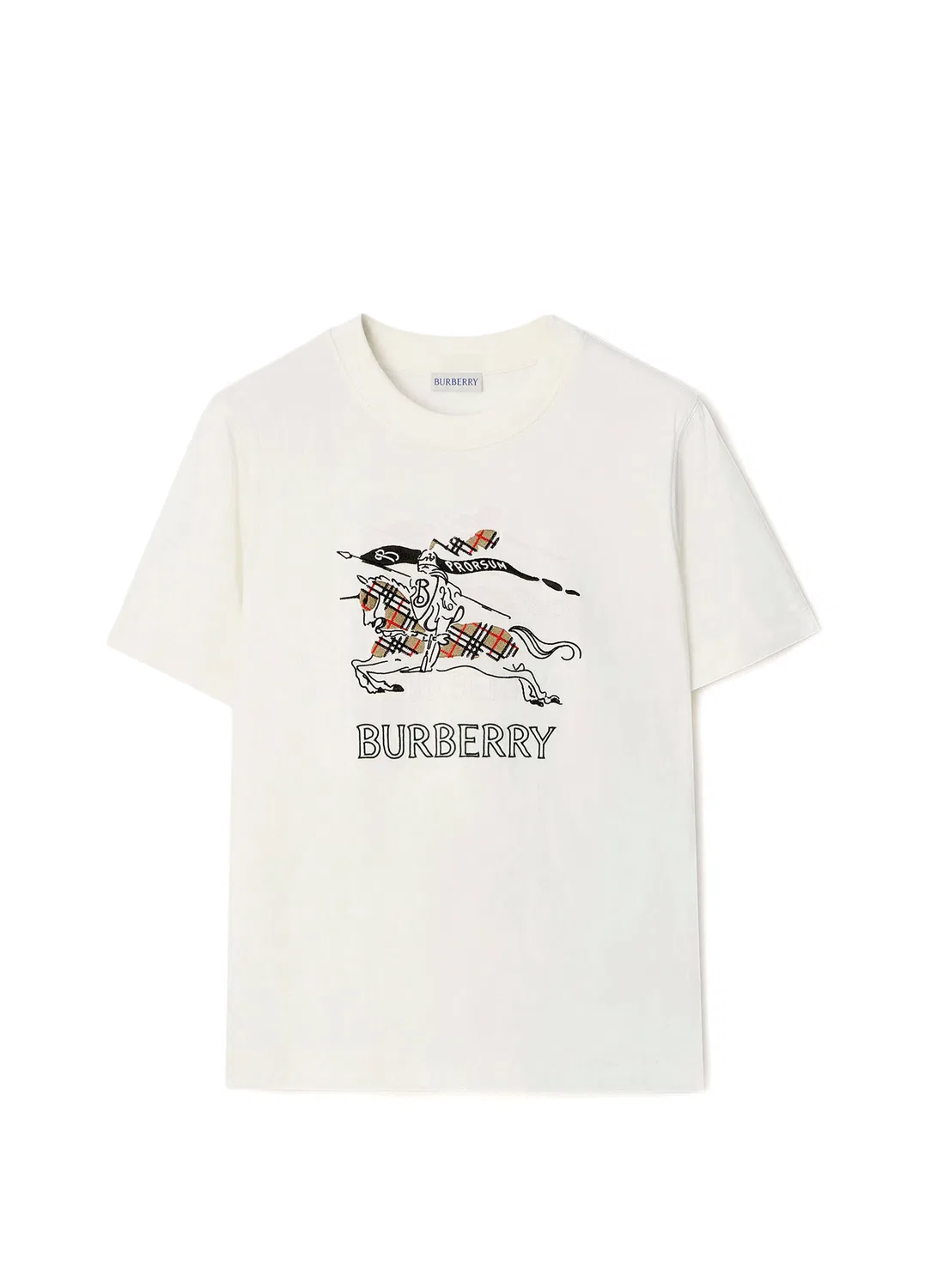 Футболка Burberry Frankie Ekd Check, женская, белый