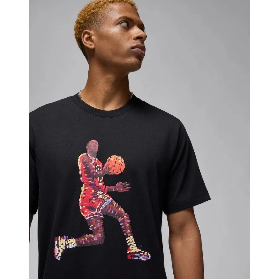 Футболка с коротким рукавом хлопковая Jordan Flight Essentials Nike, Черный — фото 4