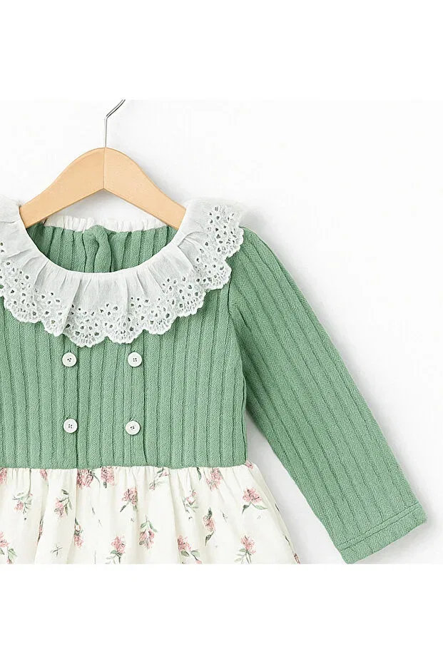Детское платье для девочек хлопковое Carmin Baby, Green — фото 2
