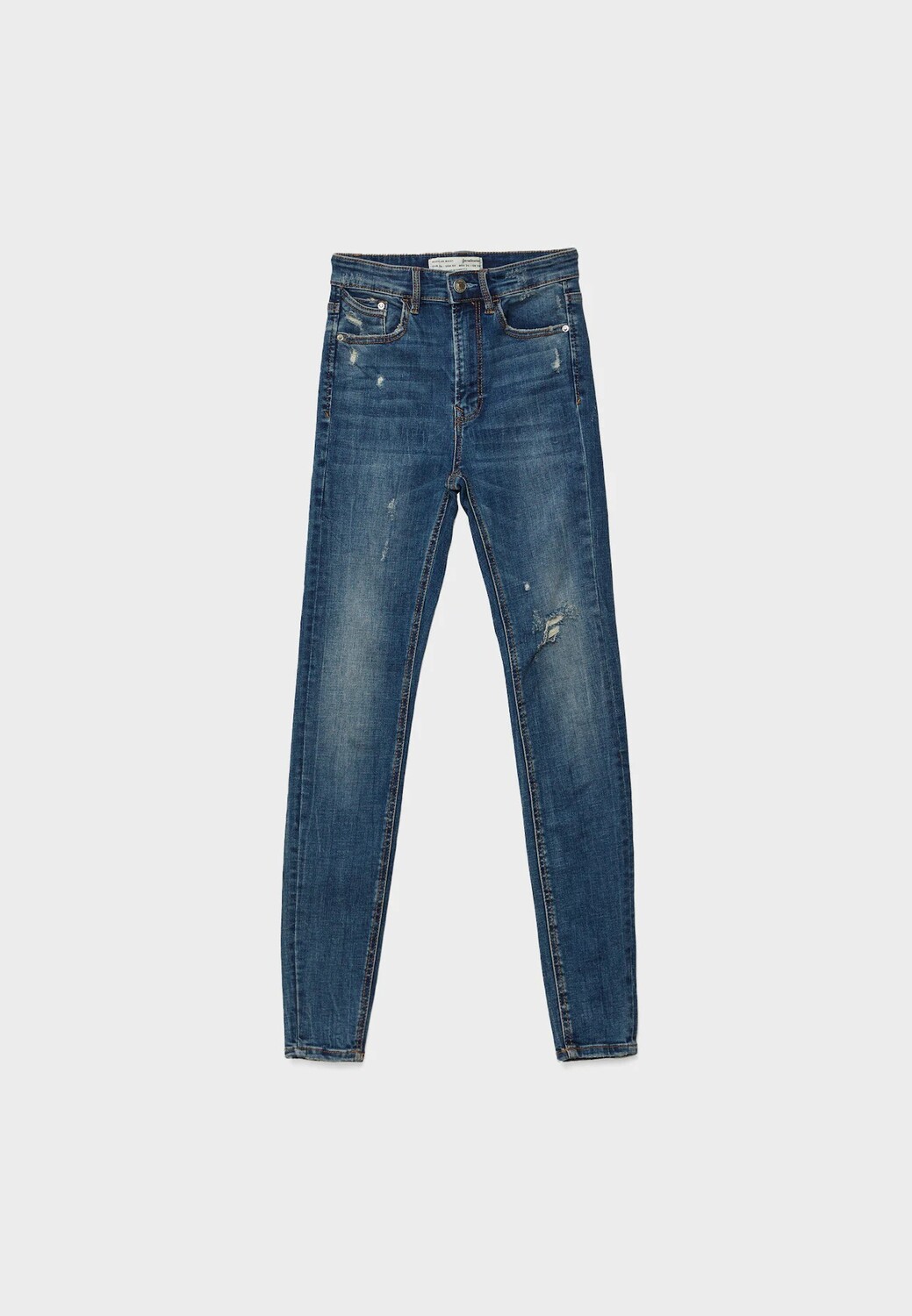

Джинсы Stradivarius Regular Waist Skinny, синий (Размер 36 EU)