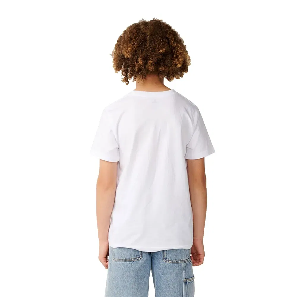 Детская футболка с коротким рукавом Streamline Chest Logo Rip curl, White — фото 2