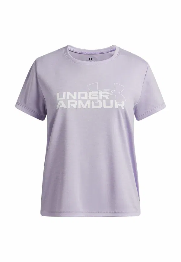 Футболка с принтом Tech twist wordmark logo Under Armour Purple Crest, фиолетовый