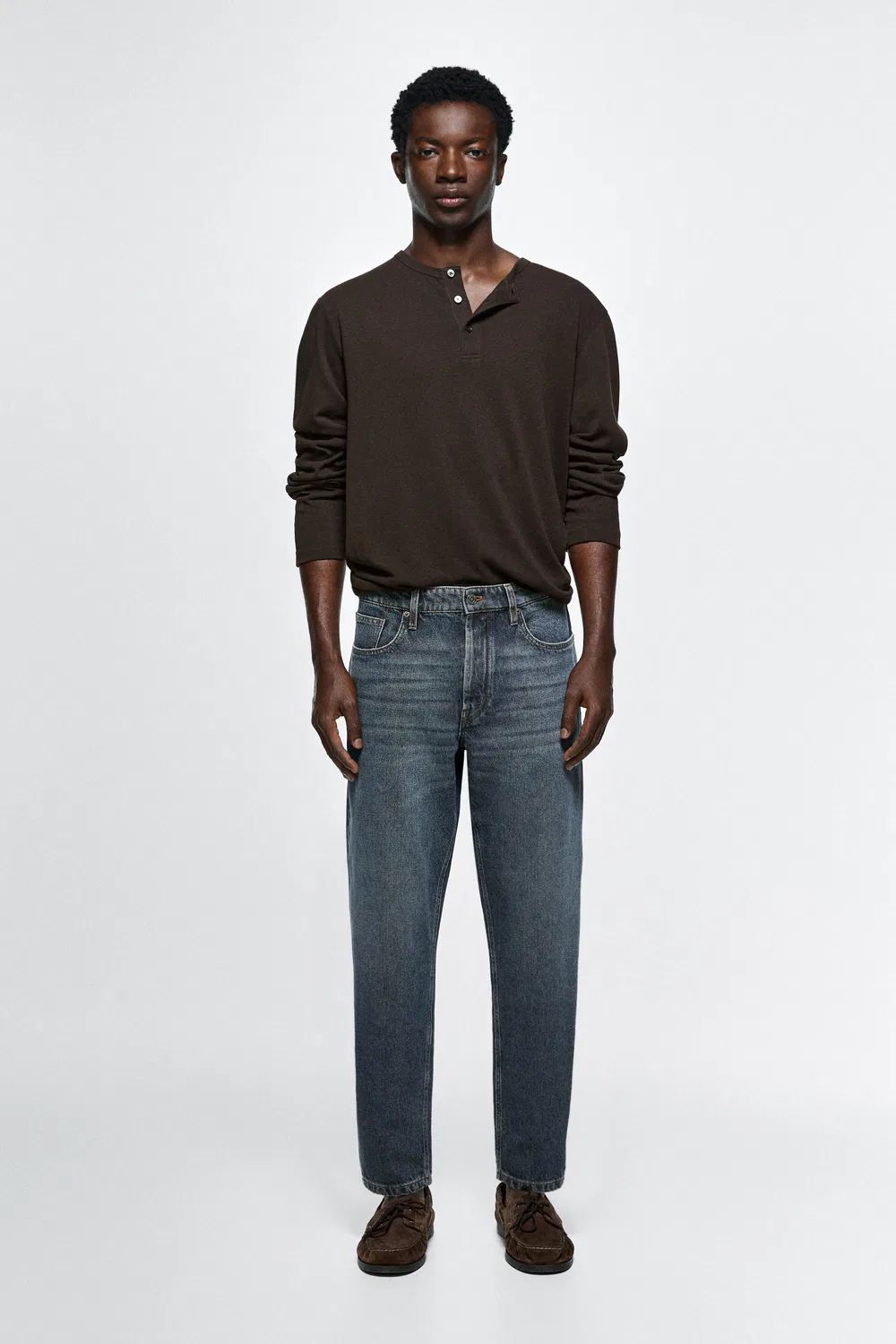Джинсы Massimo Dutti, укороченные, узкие, синий